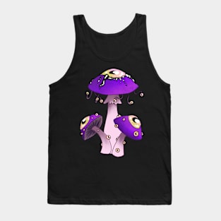 Amethyst purple Dreamcore mushrooms with eyes Tank Top